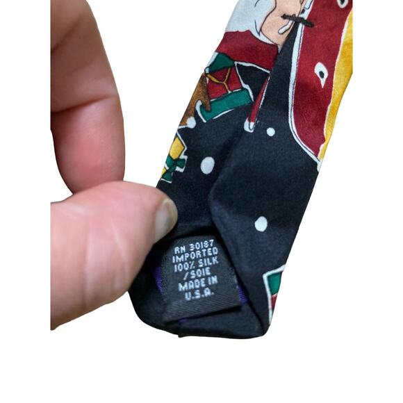 Save The Children Pete Age 13 Ho Ho Ho Santa Claus Sleigh Christmas Necktie - Picture 6 of 7